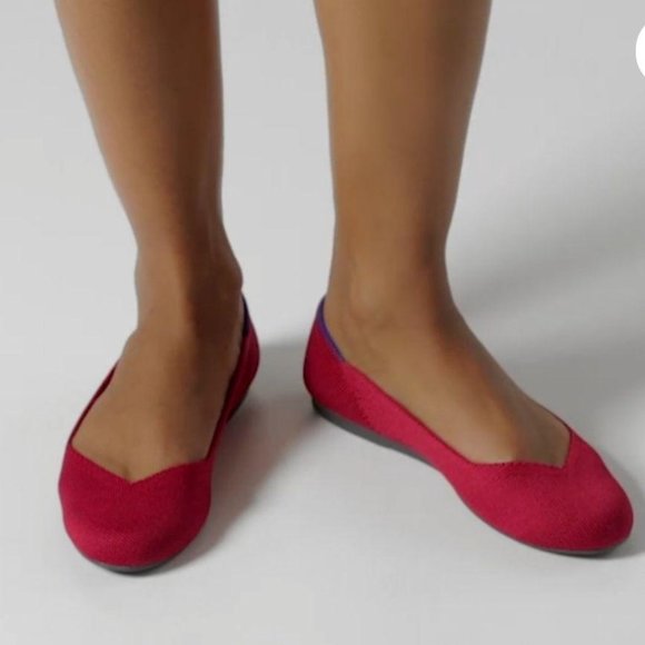 Rothy’s Red Round toes ballet flats - Picture 3 of 16